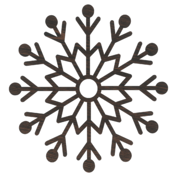 DĄB WENGE BOMBKA ŚNIEŻYNKA NA CHOINKĘ OZDOBY ŚWIĄTECZNE BOŻE NARODZENIE DECOR