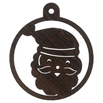 DĄB WENGE BOMBKA MIKOŁAJ NA CHOINKĘ OZDOBY ŚWIĄTECZNE BOŻE NARODZENIE DECOR