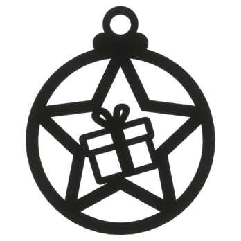 CZARNA BOMBKA GWIAZDKA PREZENT NA CHOINKĘ OZDOBY ŚWIĄTECZNE BOŻE NARODZNIE DECOR