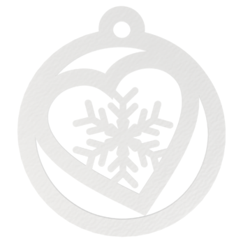 BIAŁA BOMBKA ŚNIEŻYNKA SERCE NA CHOINKĘ OZDOBY ŚWIĄTECZNE BOŻE NARODZENIE DECOR