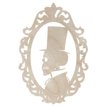 DREWNIANY OBRAZ KOŚCIOTRUP MĘŻCZYZNA HALLOWEEN CZASZKA ZAWIESZKA NA ŚCIANĘ DRZWI OKNO