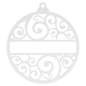 BIAŁA BOMBKA AŻUROWA NA CHOINKĘ OZDOBY ŚWIĄTECZNE BOŻE NARODZENIE DECOR