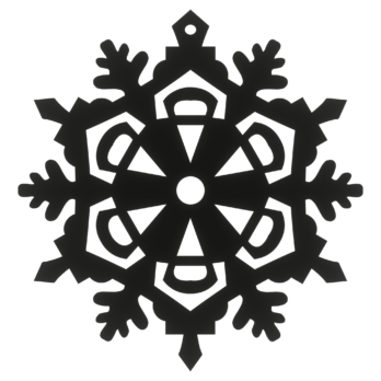 CZARNA BOMBKA ŚNIEŻYNKA NA CHOINKĘ OZDOBY ŚWIĄTECZNE BOŻE NARODZENIE DECOR