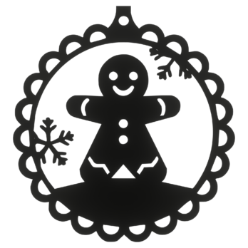 CZARNA BOMBKA KORONKOWA Z CIASTKIEM NA CHOINKĘ OZDOBY ŚWIĄTECZNE BOŻE NARODZENIE DECOR