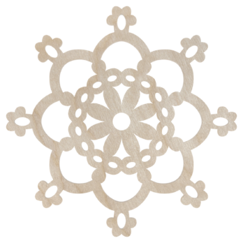 DREWNIANA BOMBKA ŚNIEŻYNKA NA CHOINKĘ OZDOBY ŚWIĄTECZNE BOŻE NARODZENIE DECOR