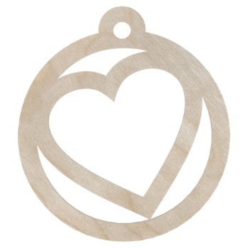 DREWNIANA BOMBKA SERCE NA CHOINKĘ OZDOBY ŚWIĄTECZNE BOŻE NARODZENIE DECOR