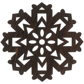 DĄB WENGE BOMBKA ŚNIEŻYNKA NA CHOINKĘ OZDOBY ŚWIĄTECZNE BOŻE NARODZENIE DECOR