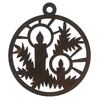 DĄB WENGE BOMBKA ŚWIECZKI NA CHOINKĘ OZDOBY ŚWIĄTECZNE BOŻE NARODZENIE DECOR