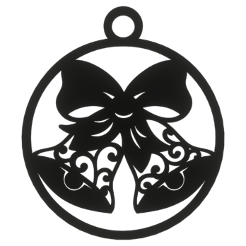 CZARNA BOMBKA DZWONEK NA CHOINKĘ OZDOBY ŚWIĄTECZNE BOŻE NARODZENIE DECOR