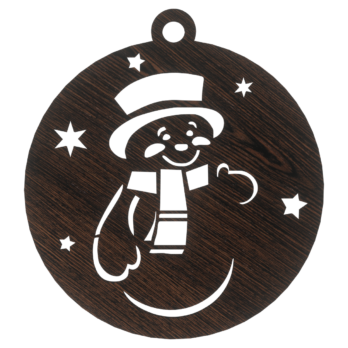 DĄB WENGE BOMBKA BAŁWANEK NA CHOINKĘ OZDOBY ŚWIĄTECZNE BOŻE NARODZENIE DECOR