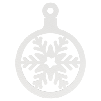 BIAŁA BOMBKA ŚNIEŻYNKA NA CHOINKĘ OZDOBY ŚWIĄTECZNE BOŻE NARODZENIE DECOR