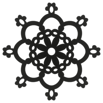 CZARNA BOMBKA ŚNIEŻYNKA NA CHOINKĘ OZDOBY ŚWIĄTECZNE BOŻE NARODZENIE DECOR