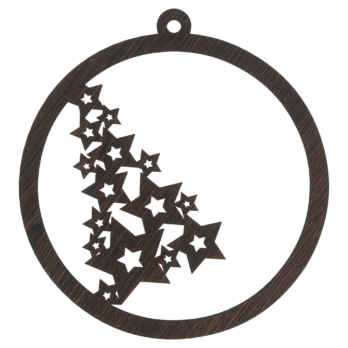 DĄB WENGE BOMBKA AŻUROWA NA CHOINKĘ OZDOBY ŚWIĄTECZNE BOŻE NARODZENIE DECOR