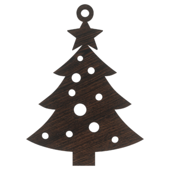 DĄB WENGE BOMBKA CHOINKA Z BOMBECZKAMI NA CHOINKĘ OZDOBY ŚWIĄTECZNE BOŻE NARODZENIE DECOR