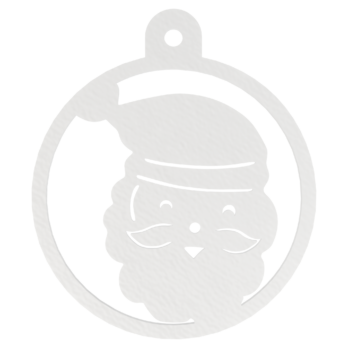 BIAŁA BOMBKA MIKOŁAJ NA CHOINKĘ OZDOBY ŚWIĄTECZNE BOŻE NARODZENIE DECOR