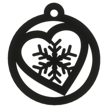 CZARNA BOMBKA ŚNIEŻYNKA SERCE NA CHOINKĘ OZDOBY ŚWIĄTECZNE BOŻE NARODZENIE DECOR