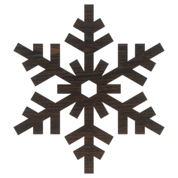 DĄB WENGE BOMBKA ŚNIEŻYNKA NA CHOINKĘ OZDOBY ŚWIĄTECZNE BOŻE NARODZENIE DECOR