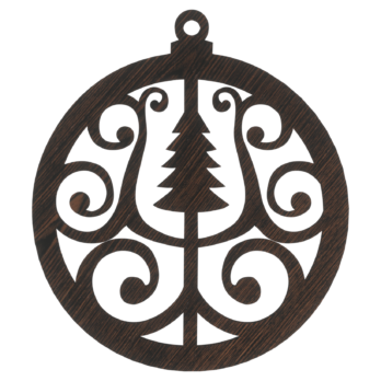 DĄB WENGE BOMBKA CHOINKA NA CHOINKĘ OZDOBY ŚWIĄTECZNE BOŻE NARODZENIE DECOR