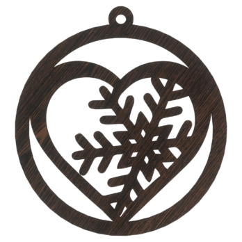 DĄB WENGE BOMBKA ŚNIEŻYNKA SERCE NA CHOINKĘ OZDOBY ŚWIĄTECZNE BOŻE NARODZENIE DECOR