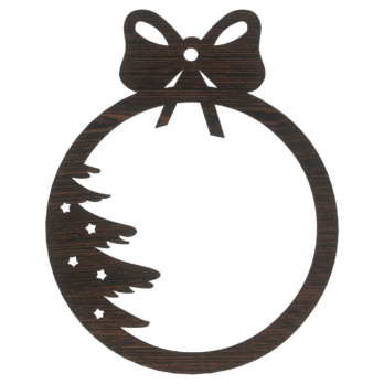 DĄB WENGE BOMBKA KOKARDKA CHOINKA NA CHOINKĘ OZDOBY ŚWIĄTECZNE BOŻE NARODZENIE DECOR