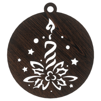 DĄB WENGE BOMBKA ŚWIECZKA NA CHOINKĘ OZDOBY ŚWIĄTECZNE BOŻE NARODZENIE DECOR