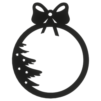 CZARNA BOMBKA KOKARDKA CHOINKA NA CHOINKĘ OZDOBY ŚWIĄTECZNE BOŻE NARODZENIE DECOR