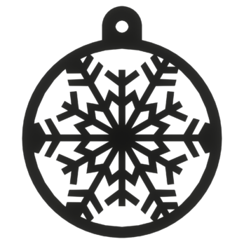 CZARNA BOMBKA ŚNIEŻYNKA NA CHOINKĘ OZDOBY ŚWIĄTECZNE BOŻE NARODZENIE DECOR