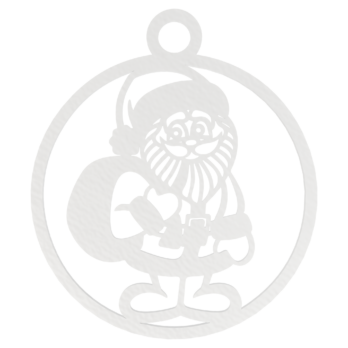 BIAŁA BOMBKA MIKOŁAJ NA CHOINKĘ OZDOBY ŚWIĄTECZNE BOŻE NARODZENIE DECOR