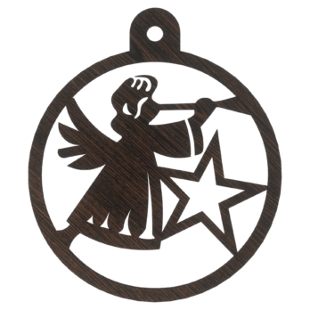 DĄB WENGE BOMBKA ANIOŁEK ANIOŁ NA CHOINKĘ OZDOBY ŚWIĄTECZNE BOŻE NARODZENIE DECOR