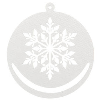 BIAŁA BOMBKA ŚNIEŻYNKA NA CHOINKĘ OZDOBY ŚWIĄTECZNE BOŻE NARODZENIE DECOR