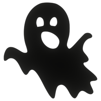 CZARNY DUCH DUSZEK HALLOWEEN OZDOBA ZAWIESZKA NA ŚCIANĘ DRZWI OKNO