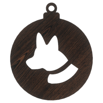 DĄB WENGE BOMBKA PIES PIESEK NA CHOINKĘ OZDOBY ŚWIĄTECZNE BOŻE NARODZENIE DECOR