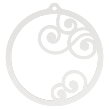 BIAŁA BOMBKA AŻUROWA NA CHOINKĘ OZDOBY ŚWIĄTECZNE BOŻE NARODZENIE DECOR