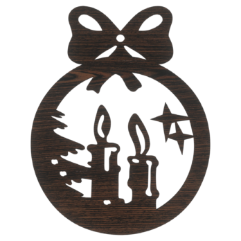 DĄB WENGE BOMBKA KOKARDKA ŚWIECZKI NA CHOINKĘ OZDOBY ŚWIĄTECZNE BOŻE NARODZENIE DECOR