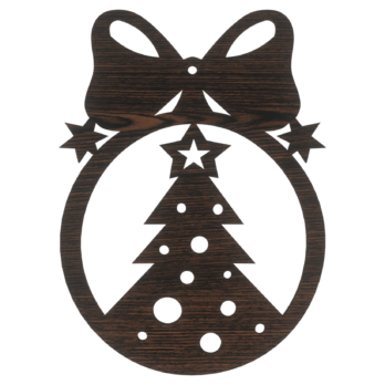 DĄB WENGE BOMBKA KOKARDKA CHOINKA NA CHOINKĘ OZDOBY ŚWIĄTECZNE DECOR