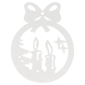 BIAŁA BOMBKA KOKARDKA ŚWIECZKI NA CHOINKĘ OZDOBY ŚWIĄTECZNE BOŻE NARODZENIE DECOR