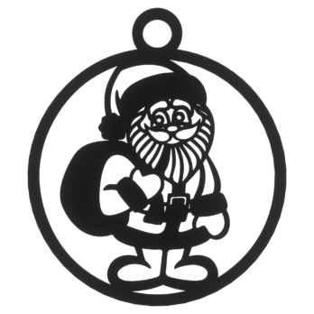 CZARNA BOMBKA MIKOŁAJ NA CHOINKĘ OZDOBY ŚWIĄTECZNE BOŻE NARODZENIE DECOR