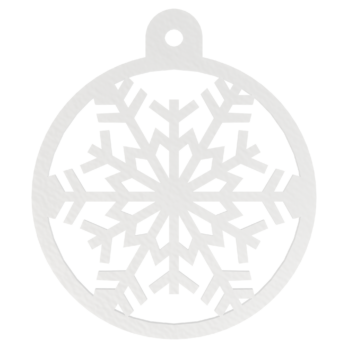 BIAŁA BOMBKA ŚNIEŻYNKA NA CHOINKĘ OZDOBY ŚWIĄTECZNE BOŻE NARODZENIE DECOR