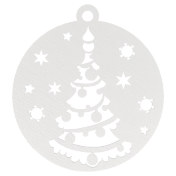 BIAŁA BOMBKA CHOINKA NA CHOINKĘ OZDOBY ŚWIĄTECZNE BOŻE NARODZENIE DECOR