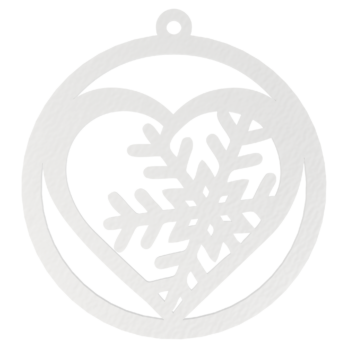BIAŁA BOMBKA ŚNIEŻYNKA SERCE NA CHOINKĘ OZDOBY ŚWIĄTECZNE BOŻE NARODZENIE DECOR