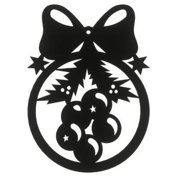 CZARNA BOMBKA KOKARDA ŻURAWINA NA CHOINKĘ OZDOBY ŚWIĄTECZNE BOŻE NARODZENIE DECOR