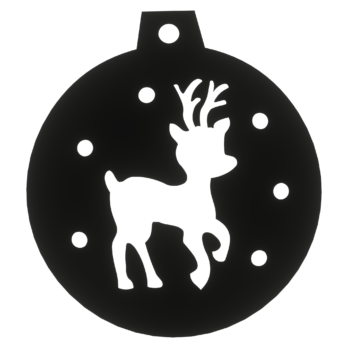 CZARNA BOMBKA RENIFER NA CHOINKĘ OZDOBY ŚWIĄTECZNE BOŻE NARODZENIE DECOR