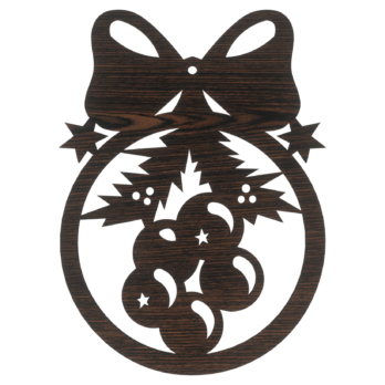 DĄB WENGE BOMBKA KOKARDA ŻURAWINA NA CHOINKĘ OZDOBY ŚWIĄTECZNE BOŻE NARODZENIE DECOR