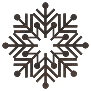 DĄB WENGE BOMBKA ŚNIEŻYNKA NA CHOINKĘ OZDOBY ŚWIĄTECZNE BOŻE NARODZENIE DECOR