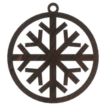 DĄB WENGE BOMBKA ŚNIEŻYNKA NA CHOINKĘ OZDOBY ŚWIĄTECZNE BOŻE NARODZENIE DECOR