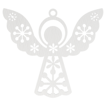 BIAŁA BOMBKA ANIOŁEK W ŚNIEŻYNKI NA CHOINKĘ OZDOBY ŚWIĄTECZNE BOŻE NARODZENIE DECOR
