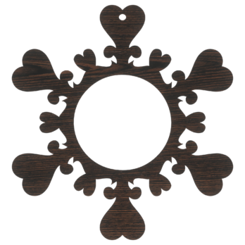 DĄB WENGE BOMBKA ŚNIEŻYNKA SERCA NA CHOINKĘ OZDOBY ŚWIĄTECZNE BOŻE NARODZENIE