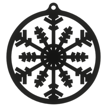 CZARNA BOMBKA ŚNIEŻYNKA NA CHOINKĘ OZDOBY ŚWIĄTECZNE BOŻE NARODZENIE DECOR