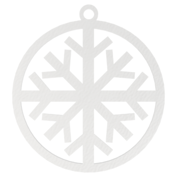 BIAŁA BOMBKA ŚNIEŻYNKA NA CHOINKĘ OZDOBY ŚWIĄTECZNE BOŻE NARODZENIE DECOR