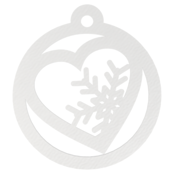 BIAŁA BOMBKA ŚNIEŻYNKA SERCE NA CHOINKĘ OZDOBY ŚWIĄTECZNE BOŻE NARODZENIE DECOR